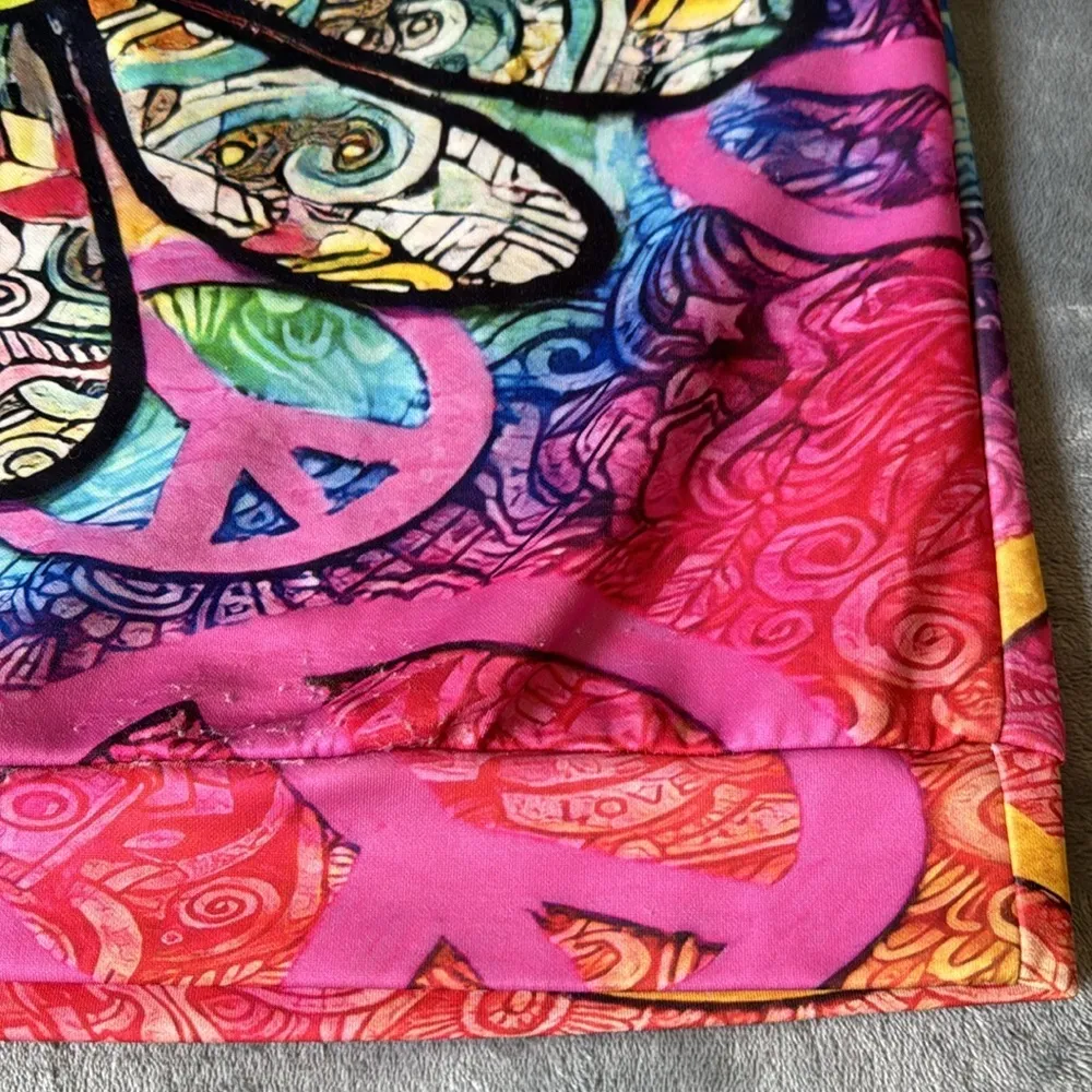 Peace &‎ neon sweatshirt, BOHO, WHIMSICAL, HIPPIE Green Size L - Image 8