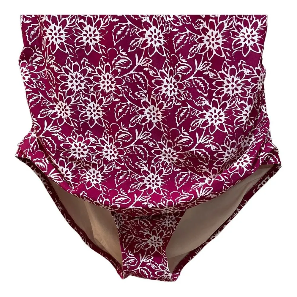 Merona Halter Floral Halter One Piece Bathing Suit Size XL - Image 2