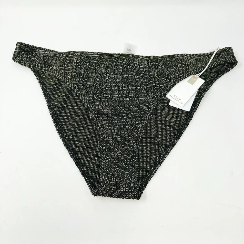 Good American Women Always Fits Metallic Bikini Swim Bottoms Size 4X/5X - Image 2