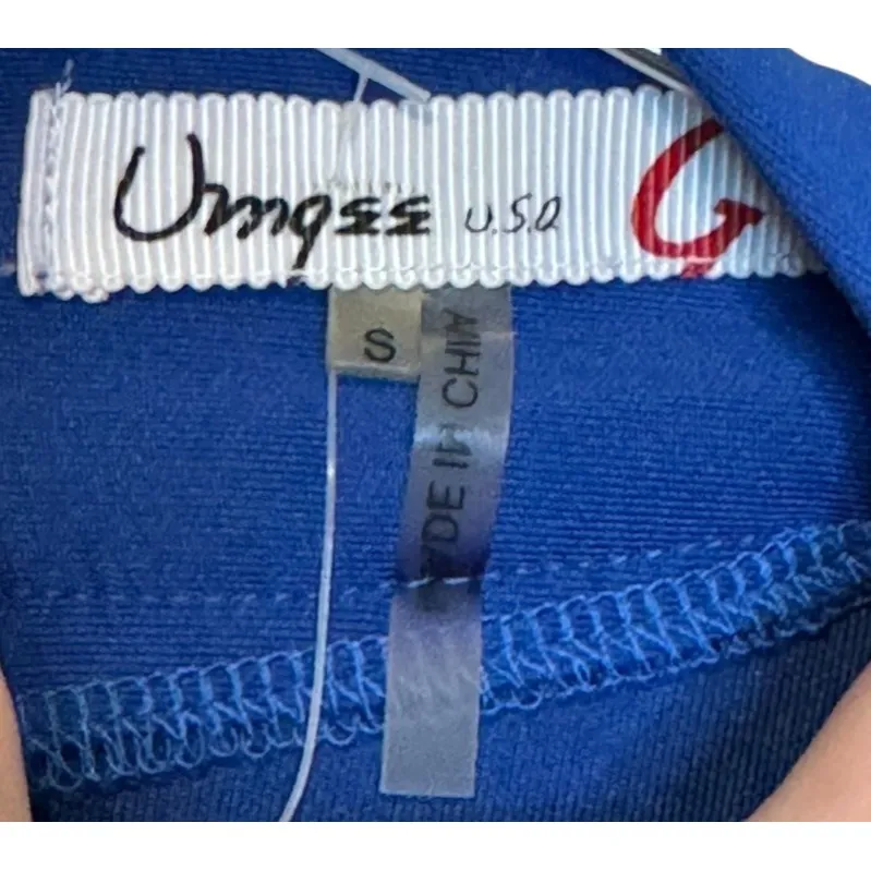 Umgee Women's Dress Sleeveless Shawl Collar Mini Shift Minimalist Blue Small NWT - Image 6