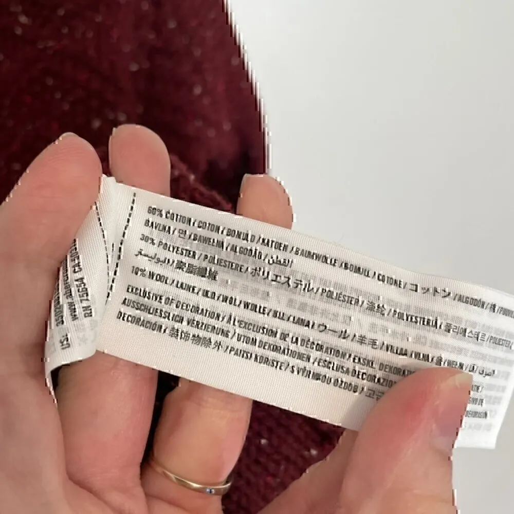 HOLLISTER Burgundy Maroon Red Speckled Flecked Chunky Wool Blend Tunic Sweater S - Image 10