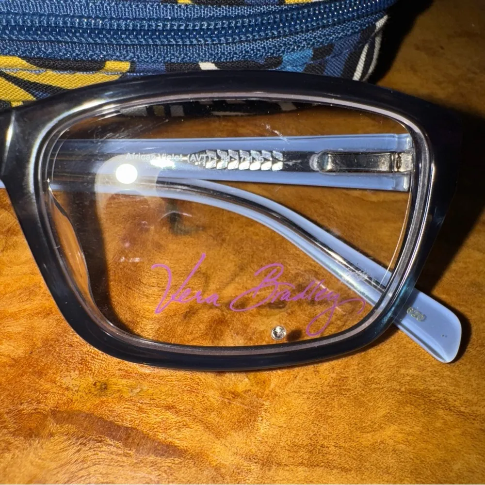 Vera Bradley Eyeglasses and case “Marcella” African Violet (AVT) 15-17-351 - Image 2