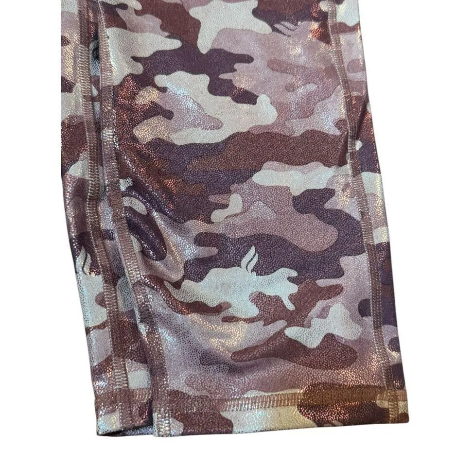 Fabletics Define PowerHold High-Waisted Capri in Pink Shine Logo Camo Sz S - Image 6