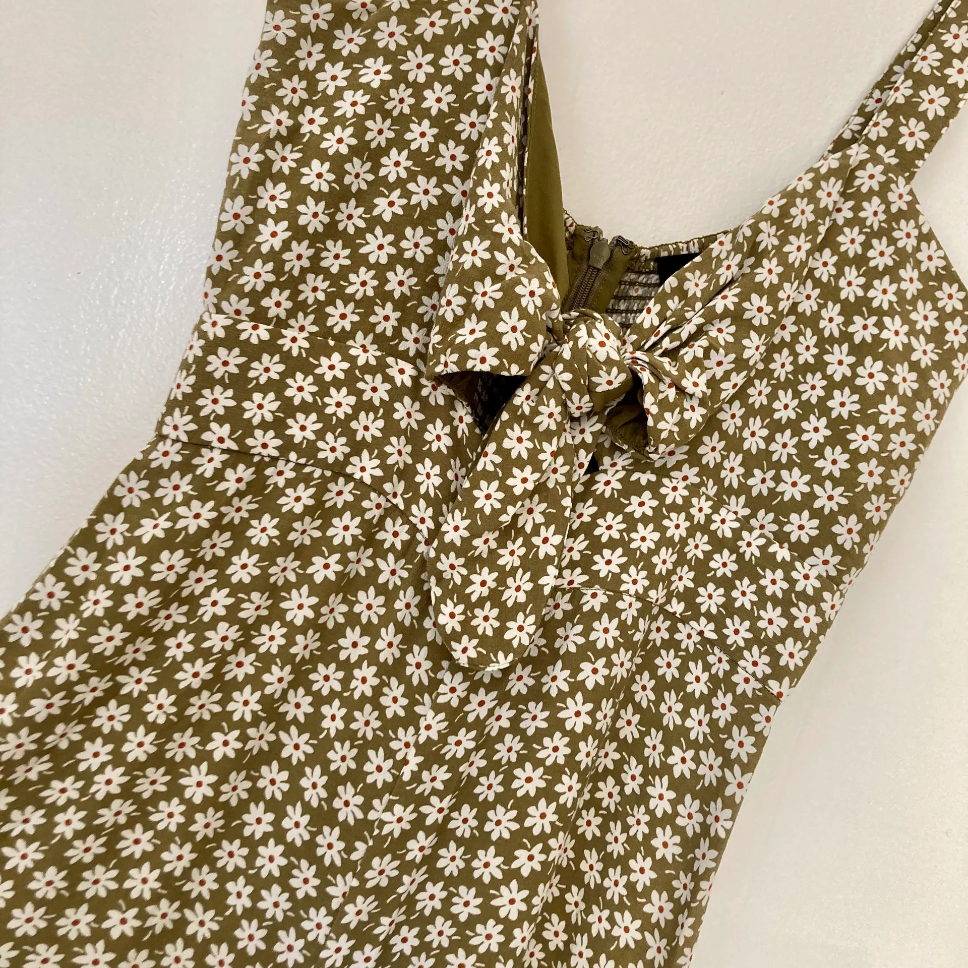 Plumeria Green Floral Cutout Romper - Image 8