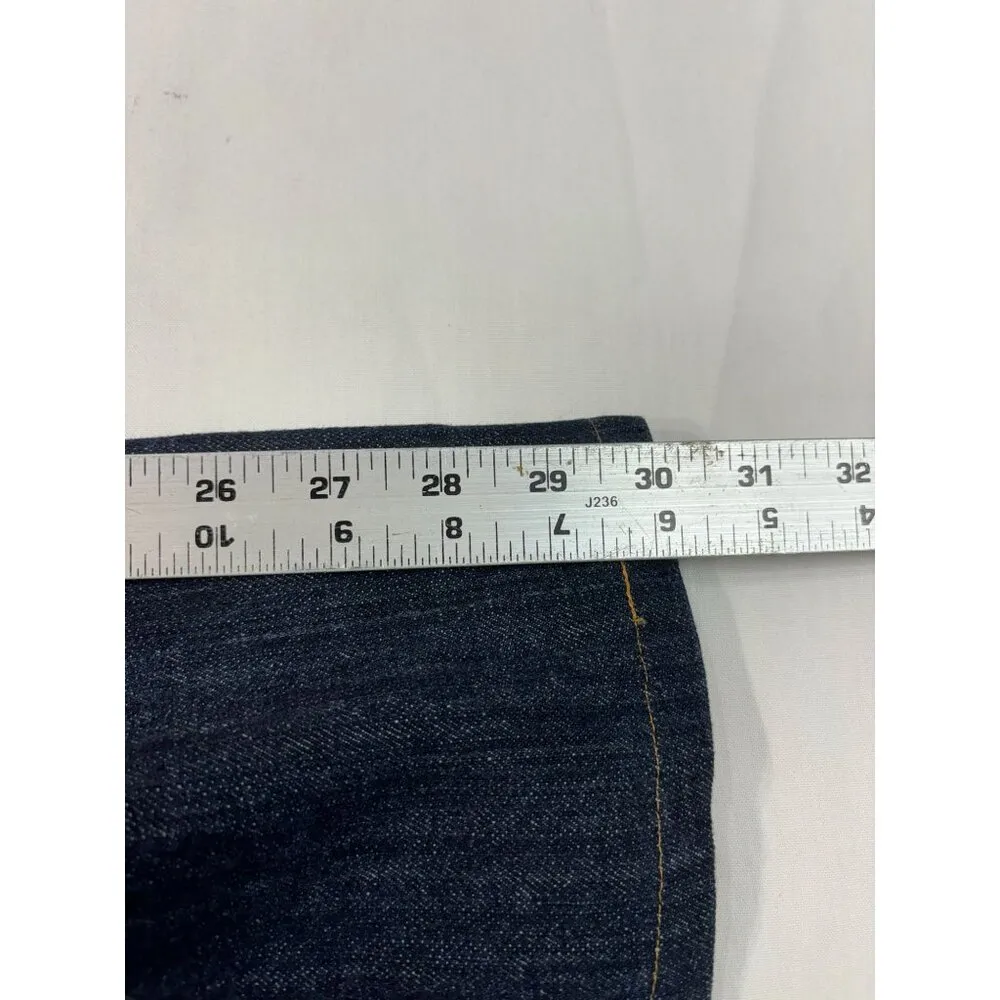 7 For All Mankind Bootcut Jeans Womens 28 "A"  Pocket Dark Wash Denim Made USA * - Image 13