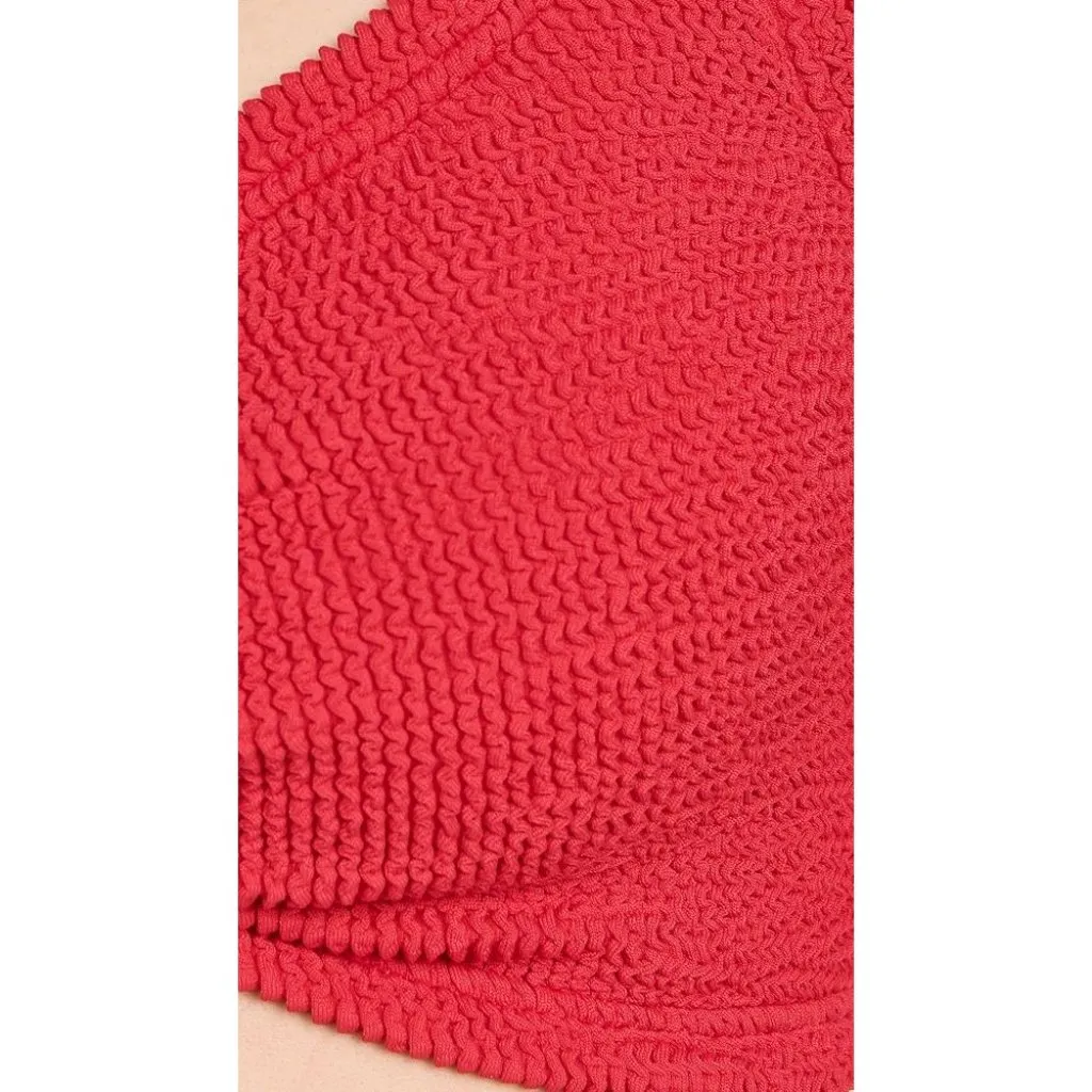 Hunza G Juno Bikini Top in Red One Size New Womens swimsuit - Image 2