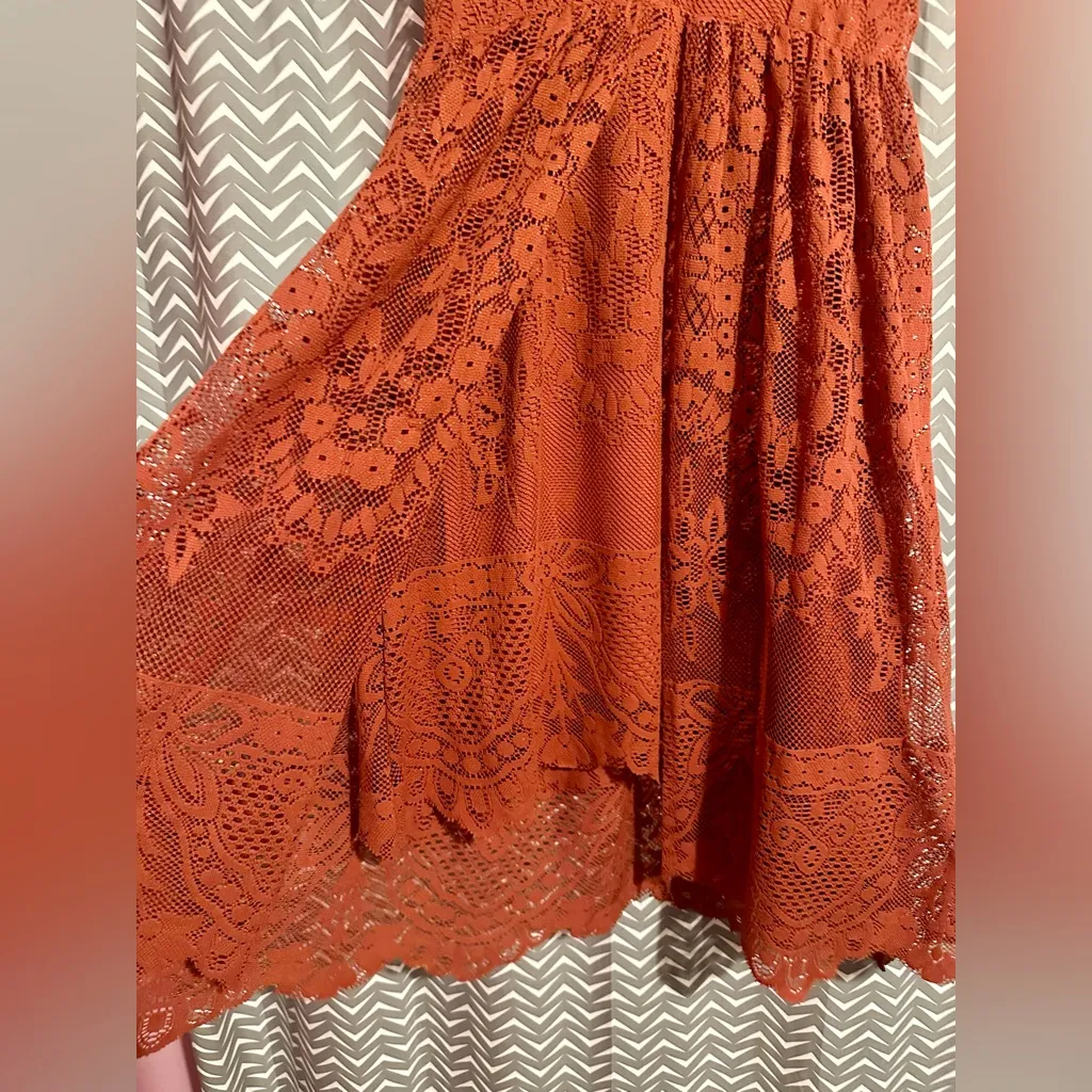 Free People | Kristal Salinas Foil Lace Romantic Date Party Dress, Size 2 - Image 5