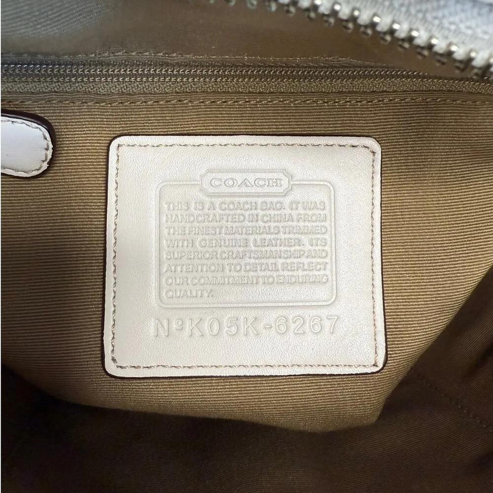 y2k Coach Vintage 2005 Signature 6267 Canvas Leather trim Hobo Bag Shoulder Bag - Image 6