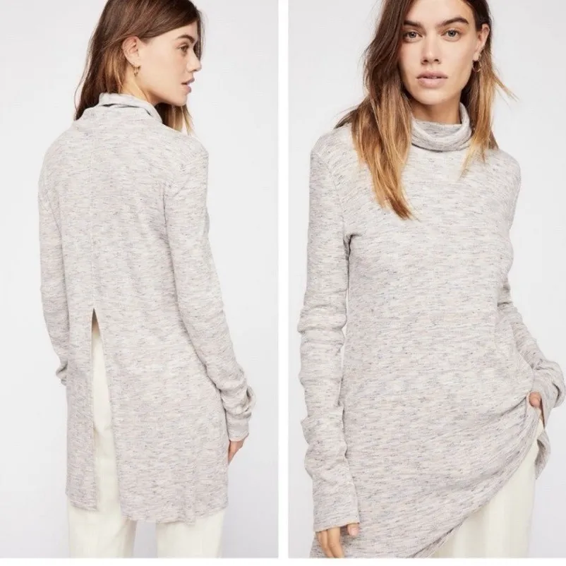 We The Free Stone Cold Split Back Cowl Neck Tunic‎ - M - Image 2