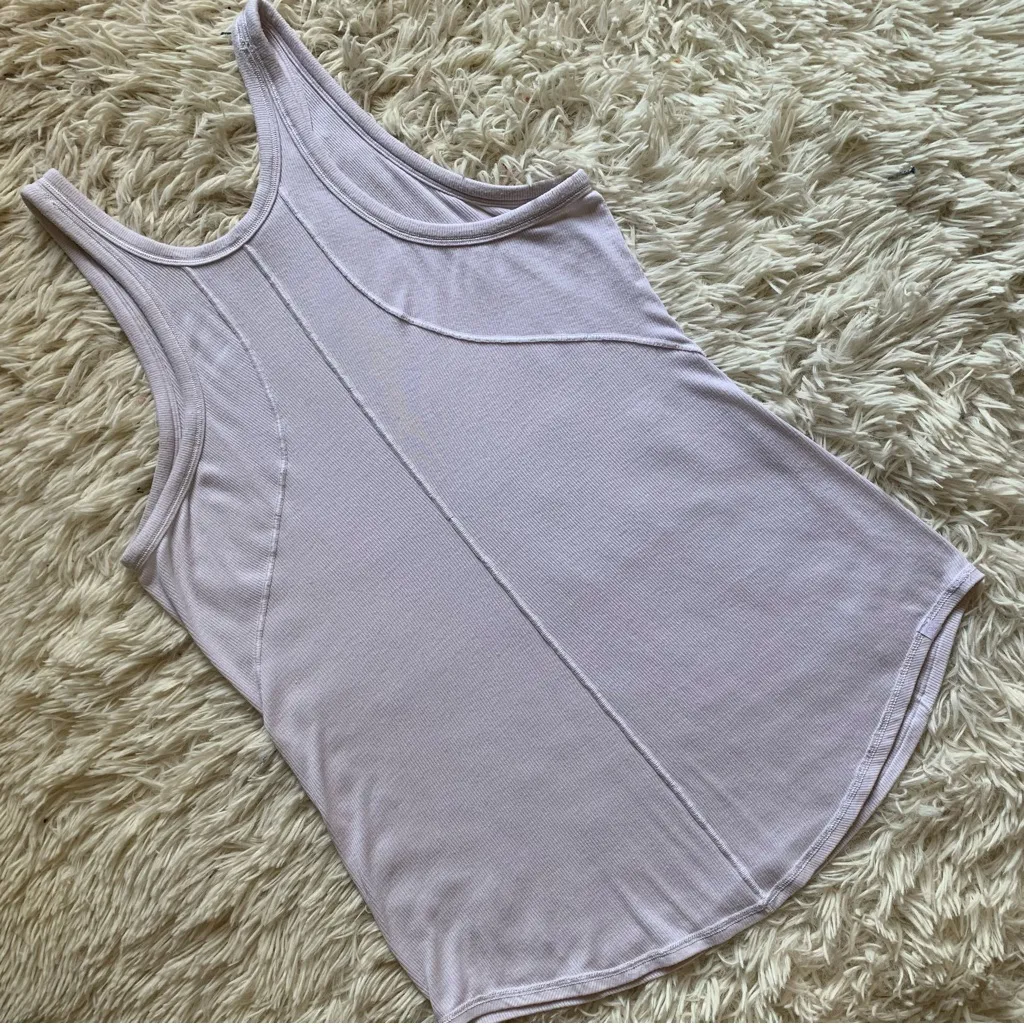 Lululemon White Ribbed Tank Top - Image 5