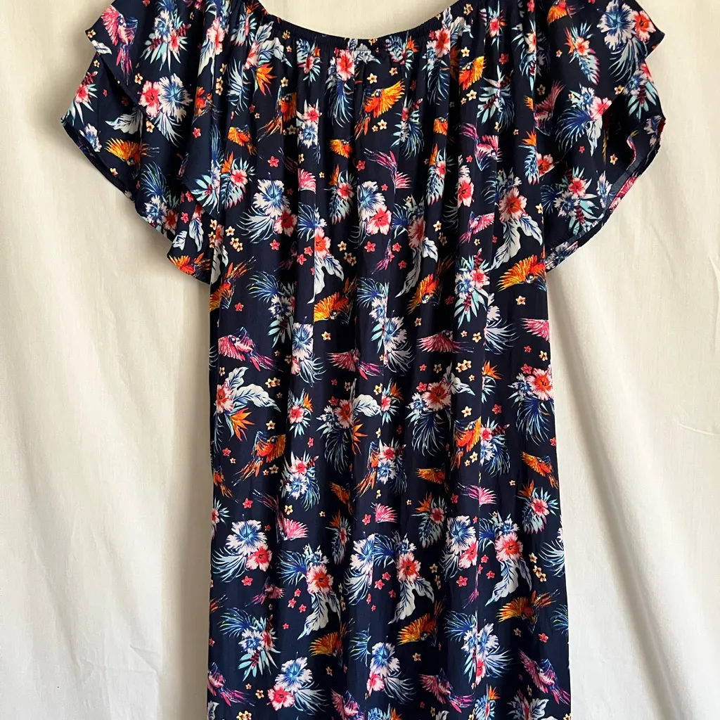 Terra & Sky Women’s Plus Double Layer Sleeve Peasant Top, Blue Sapphire, Size 1X - Image 8