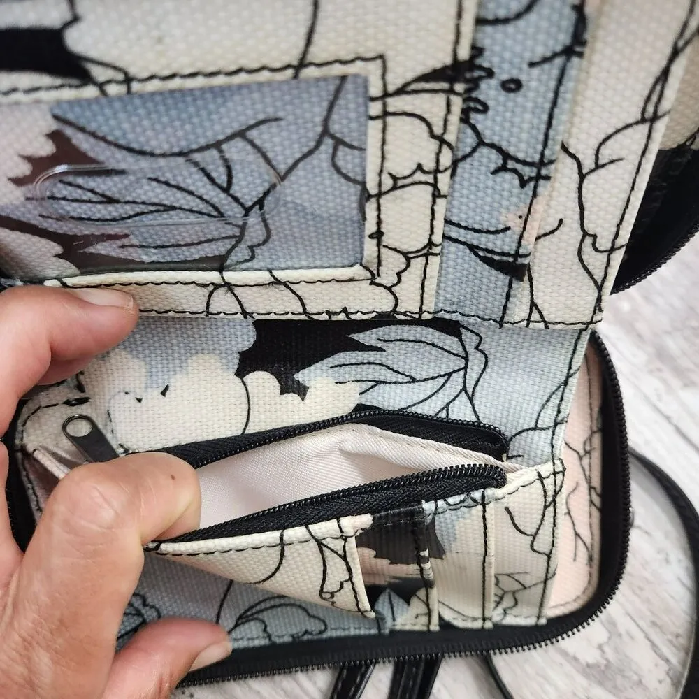 Sakroots Duo Wristlet & Crossbody Travel Bag Smartphone Artist Circle Peony - Image 5