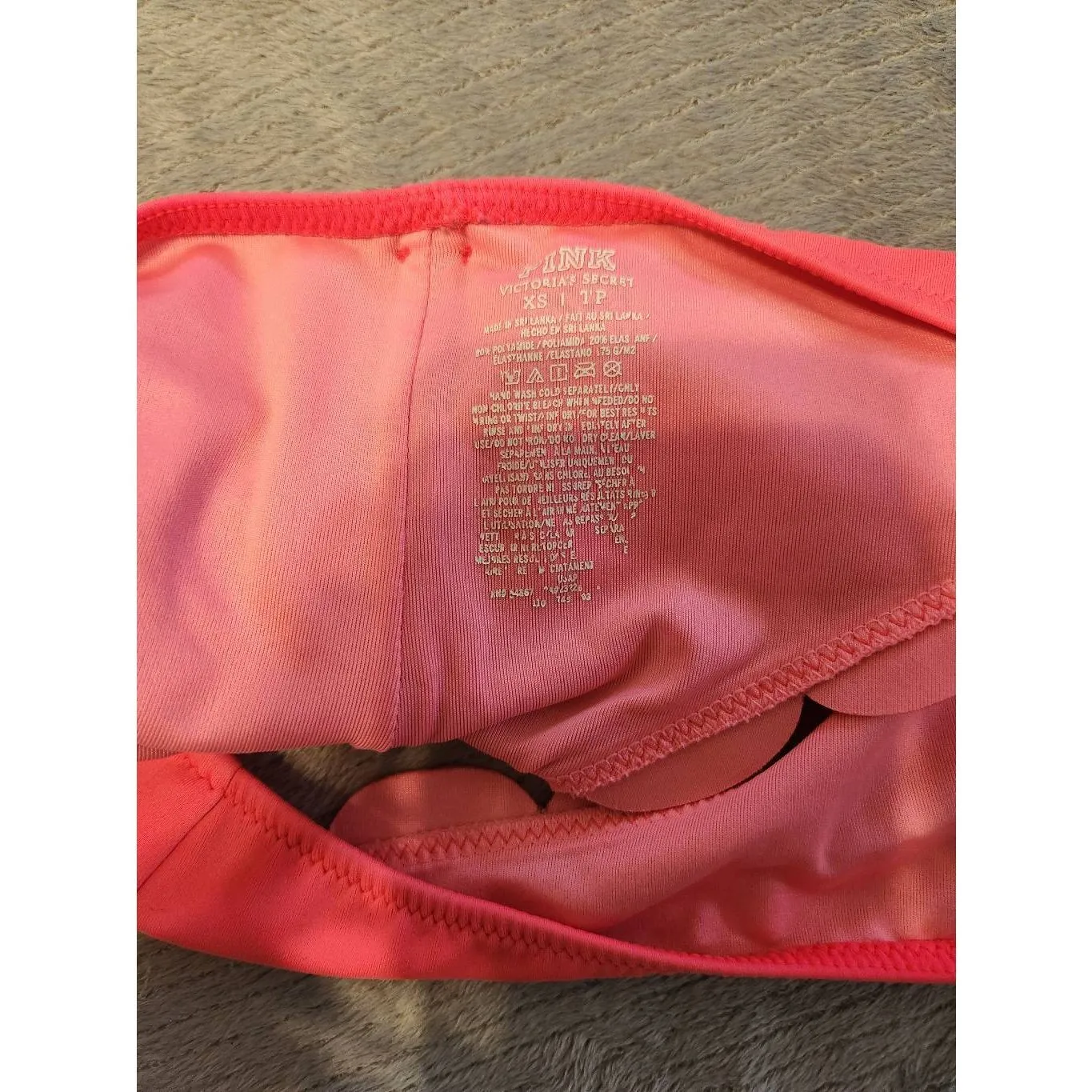 Victoria’s Secret Pink Cheeky Bikini Bottom Size XS Scalloped Edging - Image 3