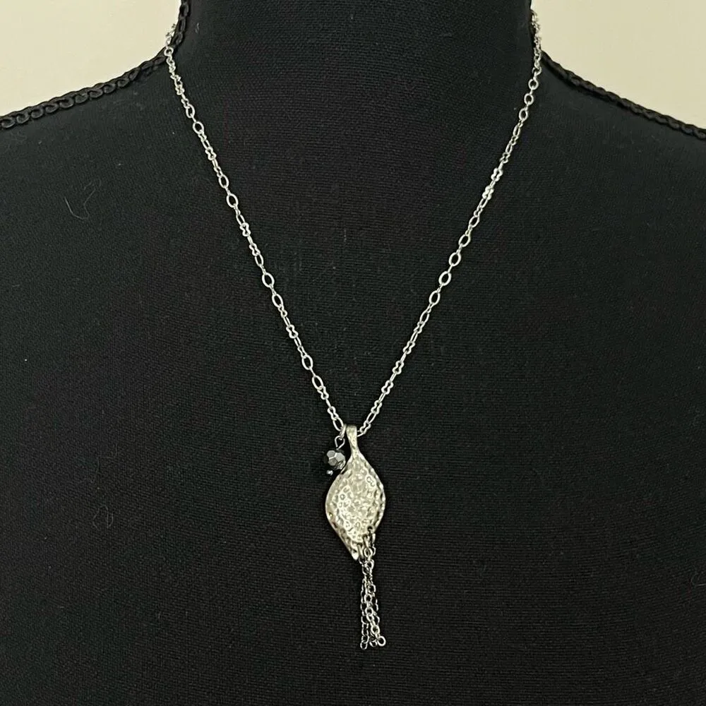 Lia Sophia Fine Art Abstract Bird Retired Necklace Adjustable Silver Tone - Image 4