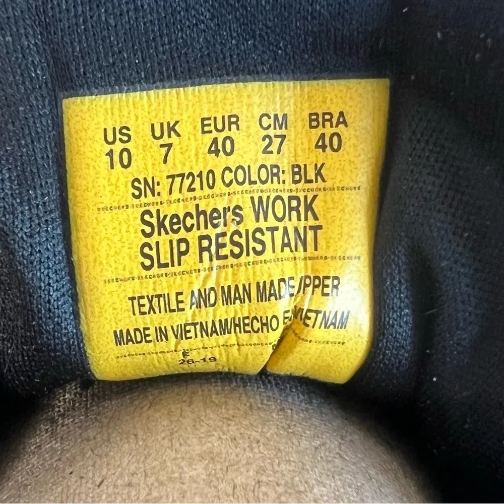 Skechers Bronaugh Women's Slip Resistant Triple Black Work Shoes Size 10 #B1317 - Image 9