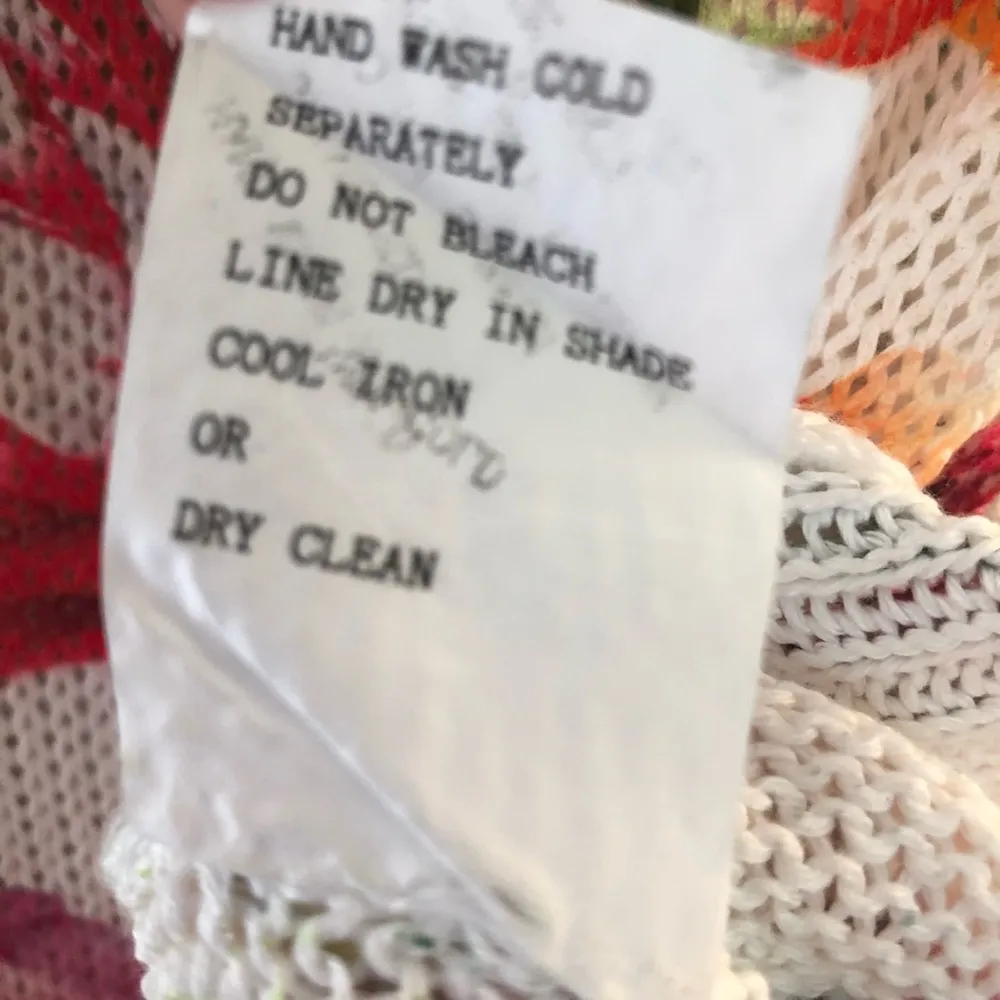 Luisa Ricci Top Sleeveless Sweater Birds of Paradise Gray Ground Sz M EUC - Image 9