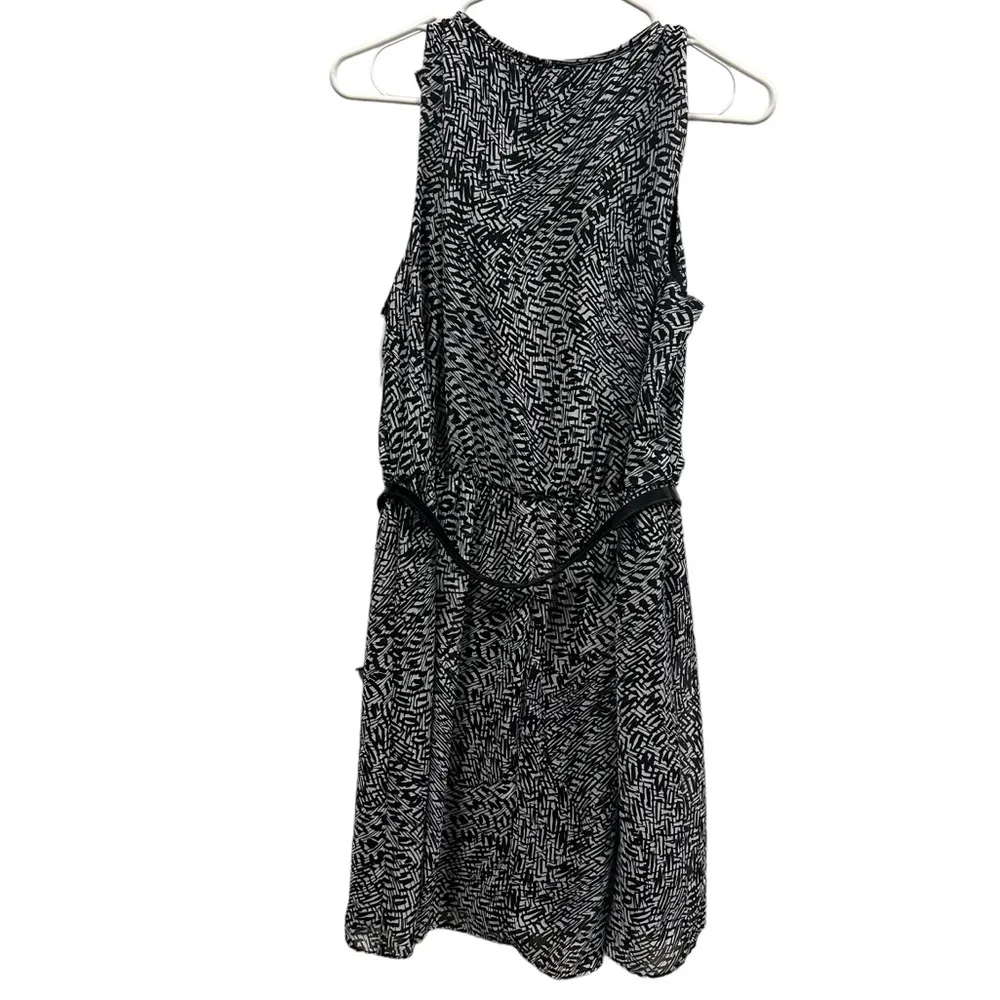 AB Studio Chiffon Belted Layered Ruffle Wrap Look Sleeveless Dress Womens XL - Image 6