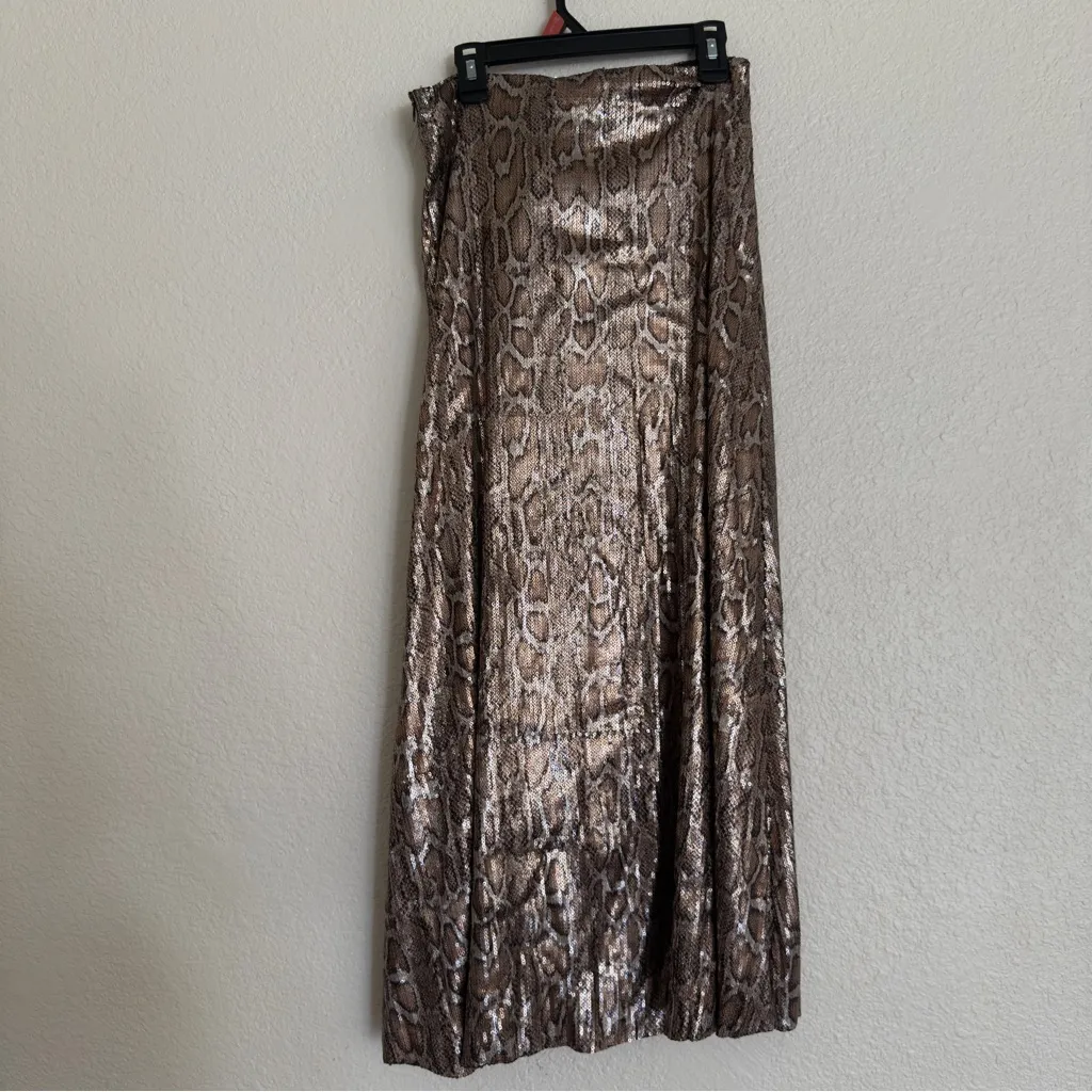NWT Zara sequin python print skirt - Image 10