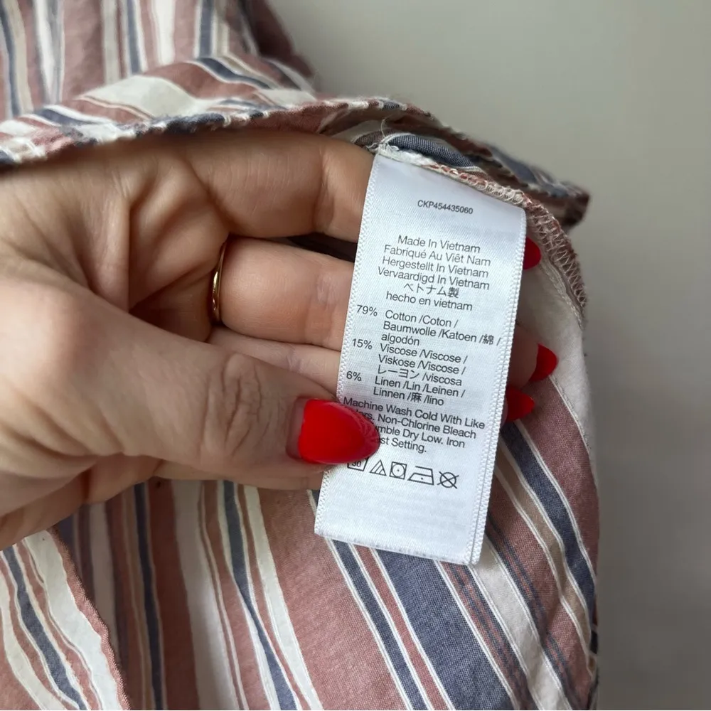 Madewell Linen-Blend Hilltop Shirt in Rainbow Stripe S - Image 7