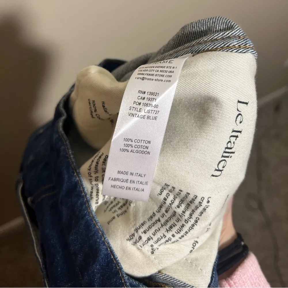 Frame Le Italien Straight Jeans in Vintage Blue - Image 13