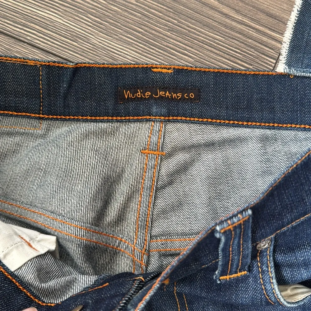 Japanese brand Nudie Jeans Slim Jim Vintage Mens Denim Pants Jeans Size 30 Blue - Image 5