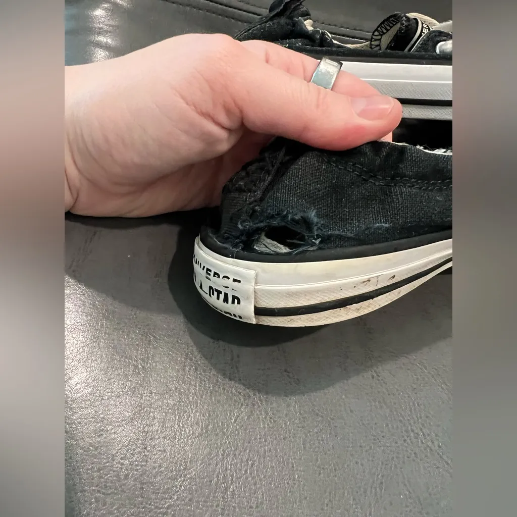 Women's Black and White Converse Shoreline 8 - Image 4