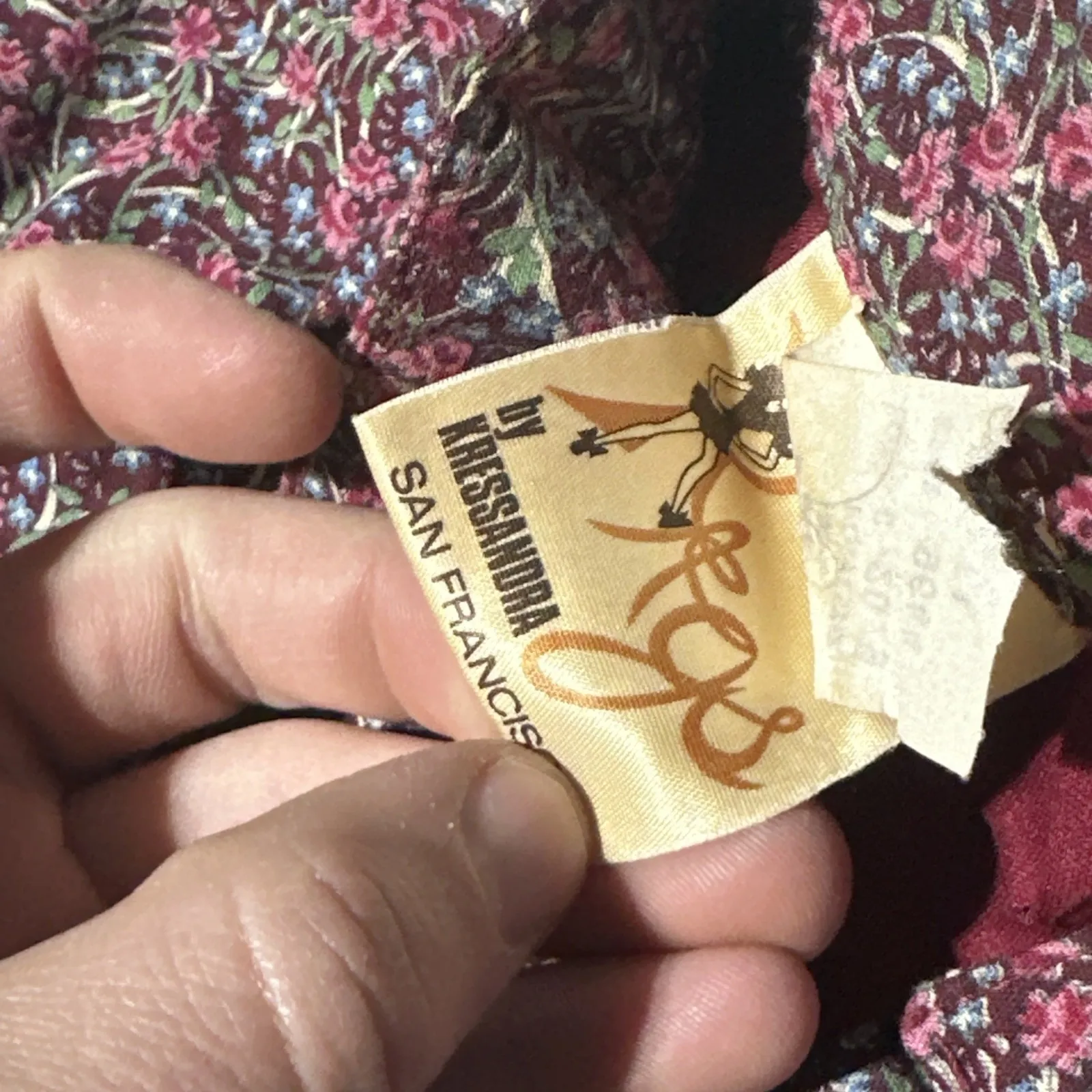 VTG 70's Rags by Kressandra Burgundy Floral Lace Gothic Witchy Dress 11 Vampire Red Size undefined - Image 9