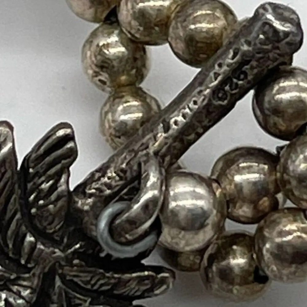 Vintage Chinese Cloisonné Enamel & 925 Sterling Silver Necklace - Image 5