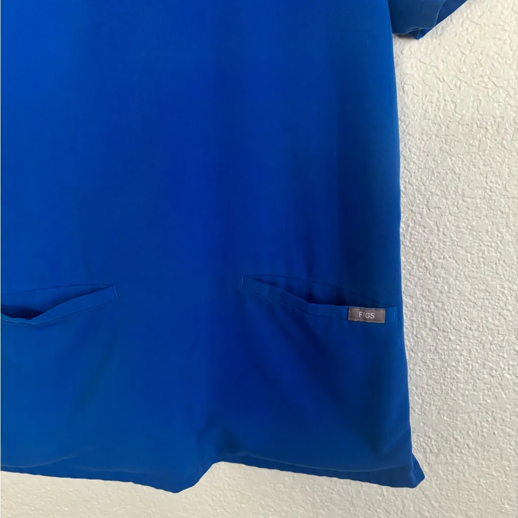 Figs Royal Blue Women's Short Sleeve Blue Top - Image 5