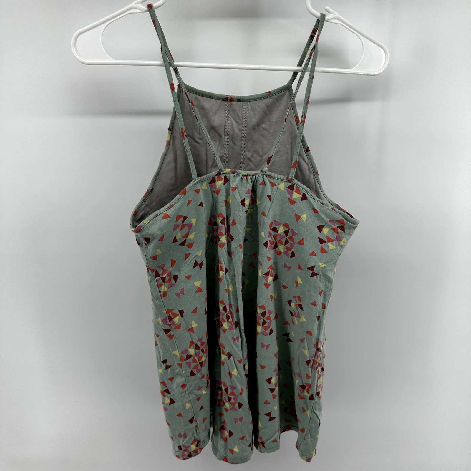 Patagonia Alpine Valley Halter Tank Top Geometric High Neck Gypsum Green Medium - Image 6