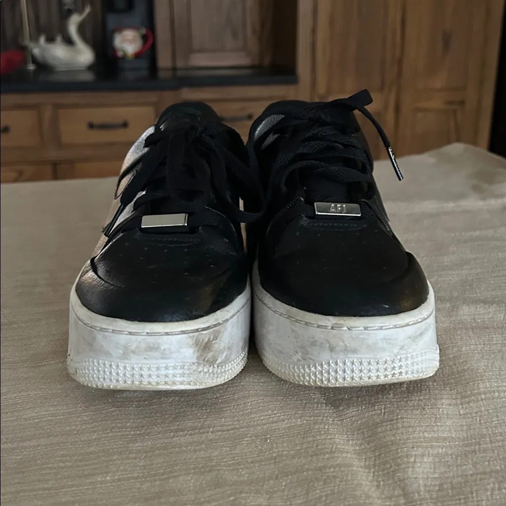 Nike Air Force 1 Sage Low Black Platform Shoes Sneakers Women's Size 10 - Image 2