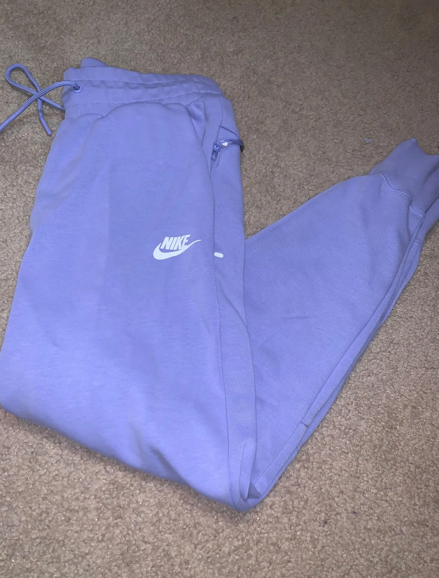 Nike Tech Fleece Joggers Purple Size XS - Image 2