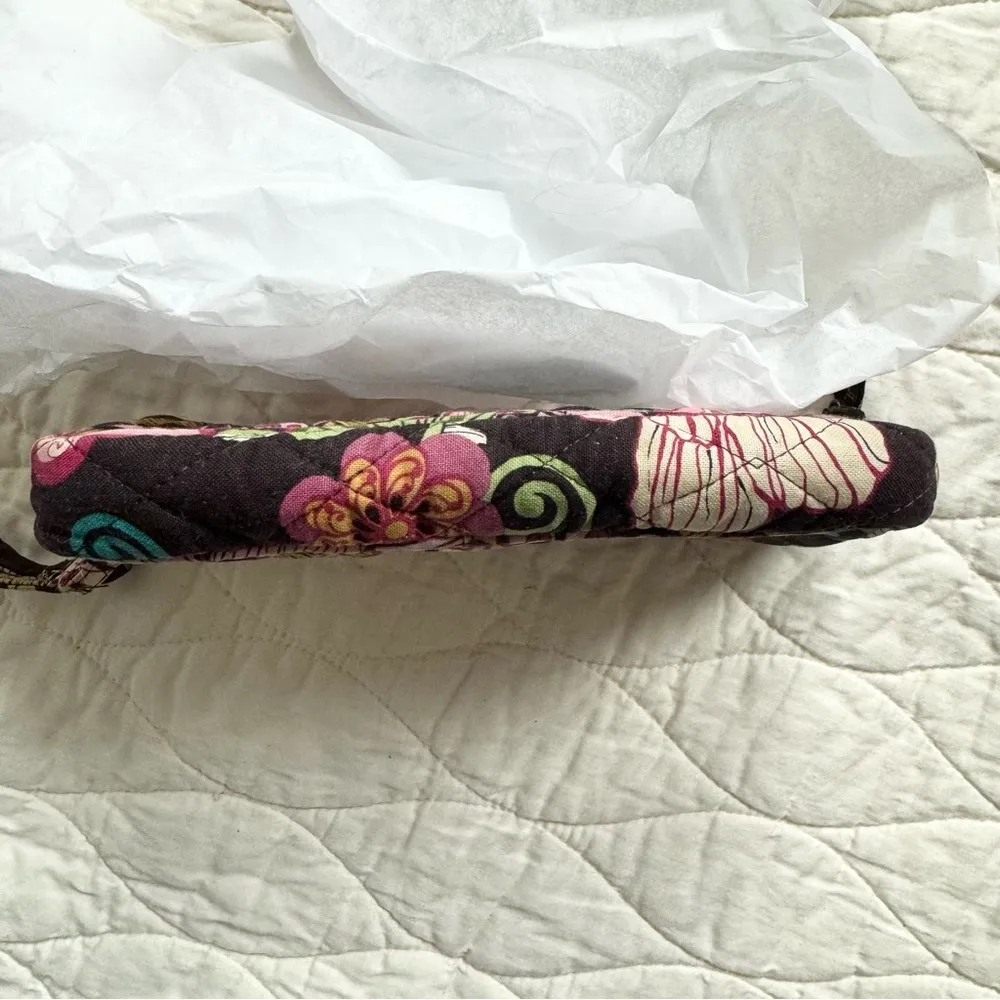 Vera Bradley Wristlet Wallet Clutch Wrist Bag Quilted Mod Floral Zip Top Pouch - Image 11
