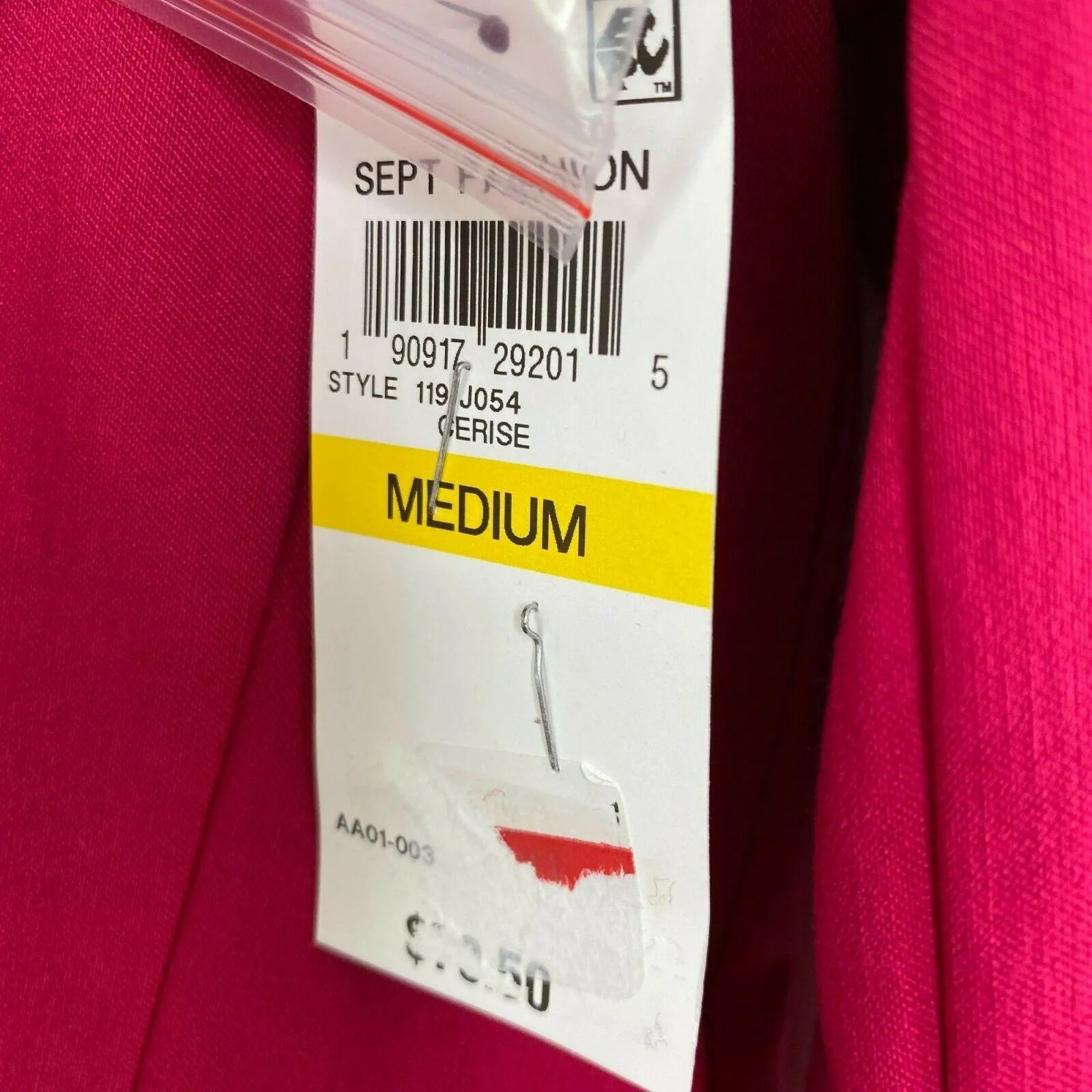 Thalia Sodi Cerise Pink Studded Pocket Blazer Jacket Size M Career Office Barbie - Image 7