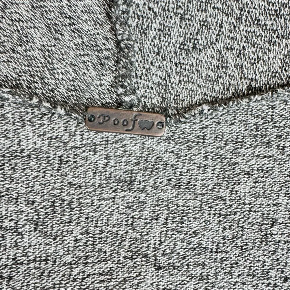 Poof Gray Lightweight Knit Long Draped Open Cardigan Long Sleeve Size Small - Image 5