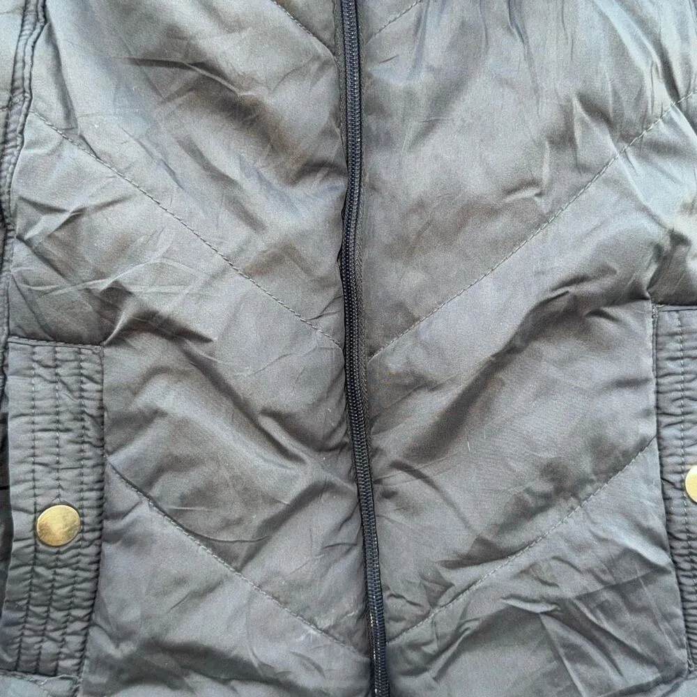 Faux Fur Winter Warm Women's Vest Brown Size M - Image 3