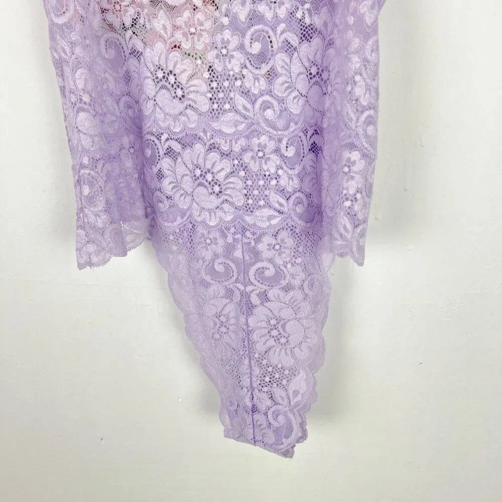 NWT We are HAH Spinster Reversible Lace Bodysuit Lavender Purple Size XL NEW - Image 12