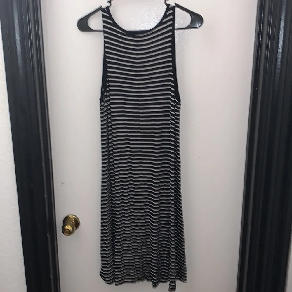 A New Day Navy/White Striped Tank Dress in Size Medium - Image 3