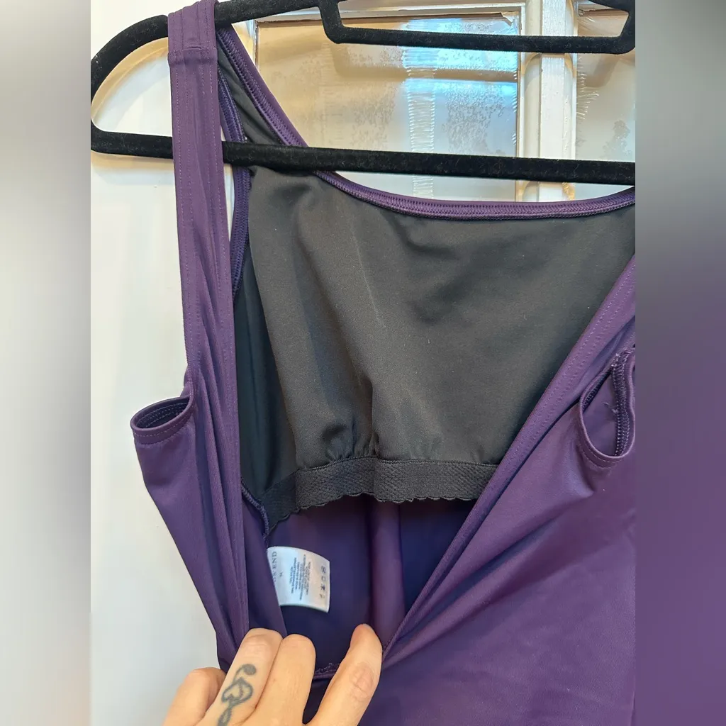 Lands' End Rich Purple One Piece Swimsuit Bathing Suit Coastal Size 14 Large - Image 5
