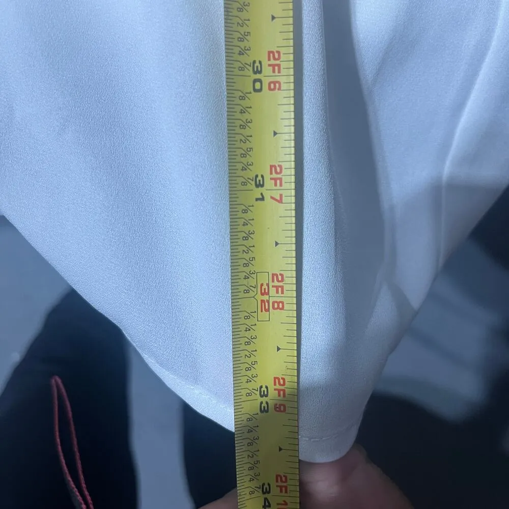 Lulus Women's White Shifting Dears Long Sleeve Mini Dress Size Medium - Image 9