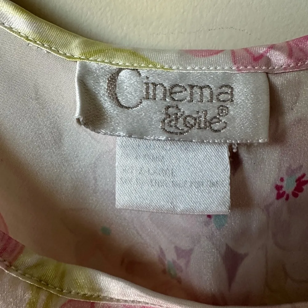 Vintage Cinema Etoile Women’s Camisole Sleeveless Blouse Floral Tank Top Size XL - Image 3