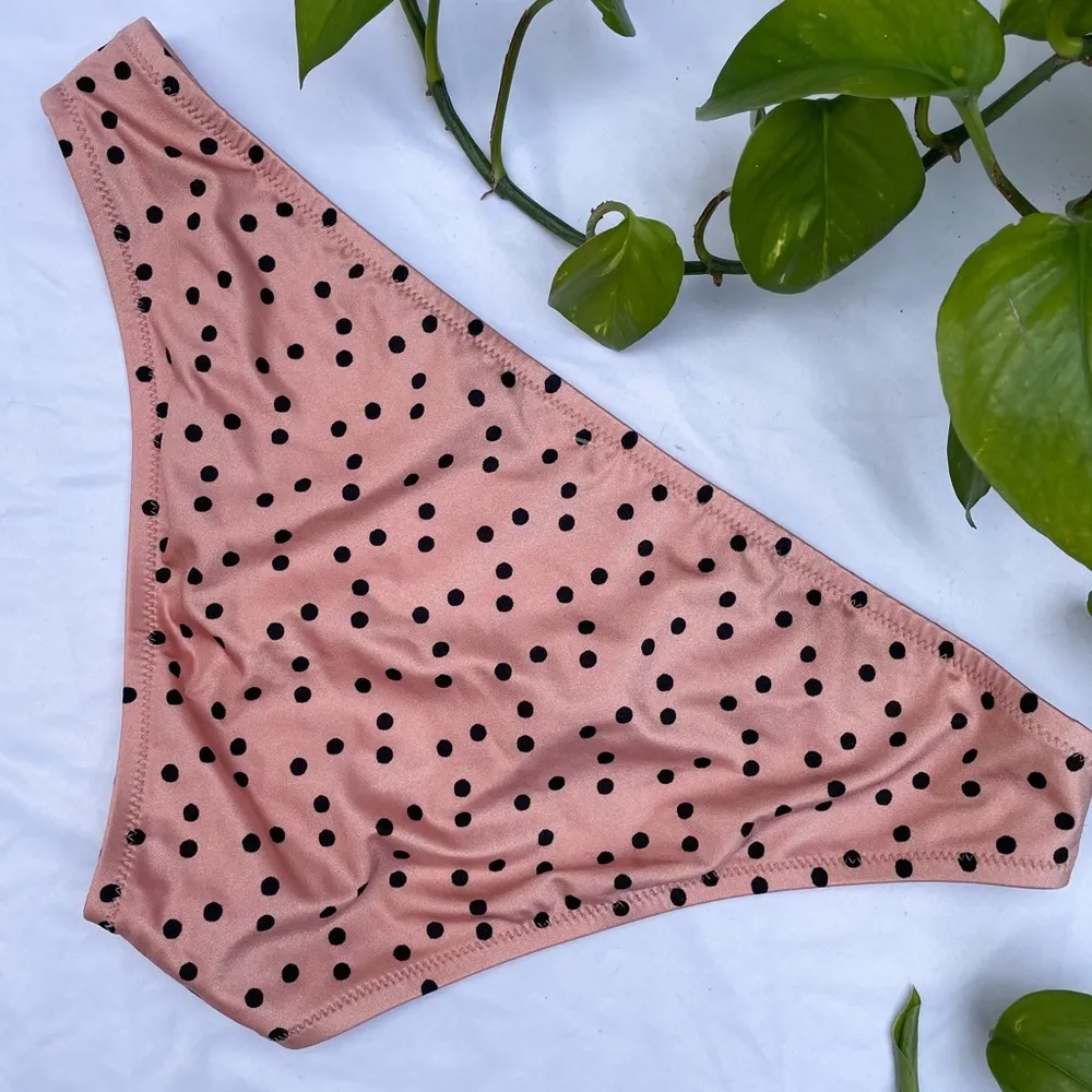 NEW Shade & Shore Rose Polka Dot Bikini Bottoms - Image 2