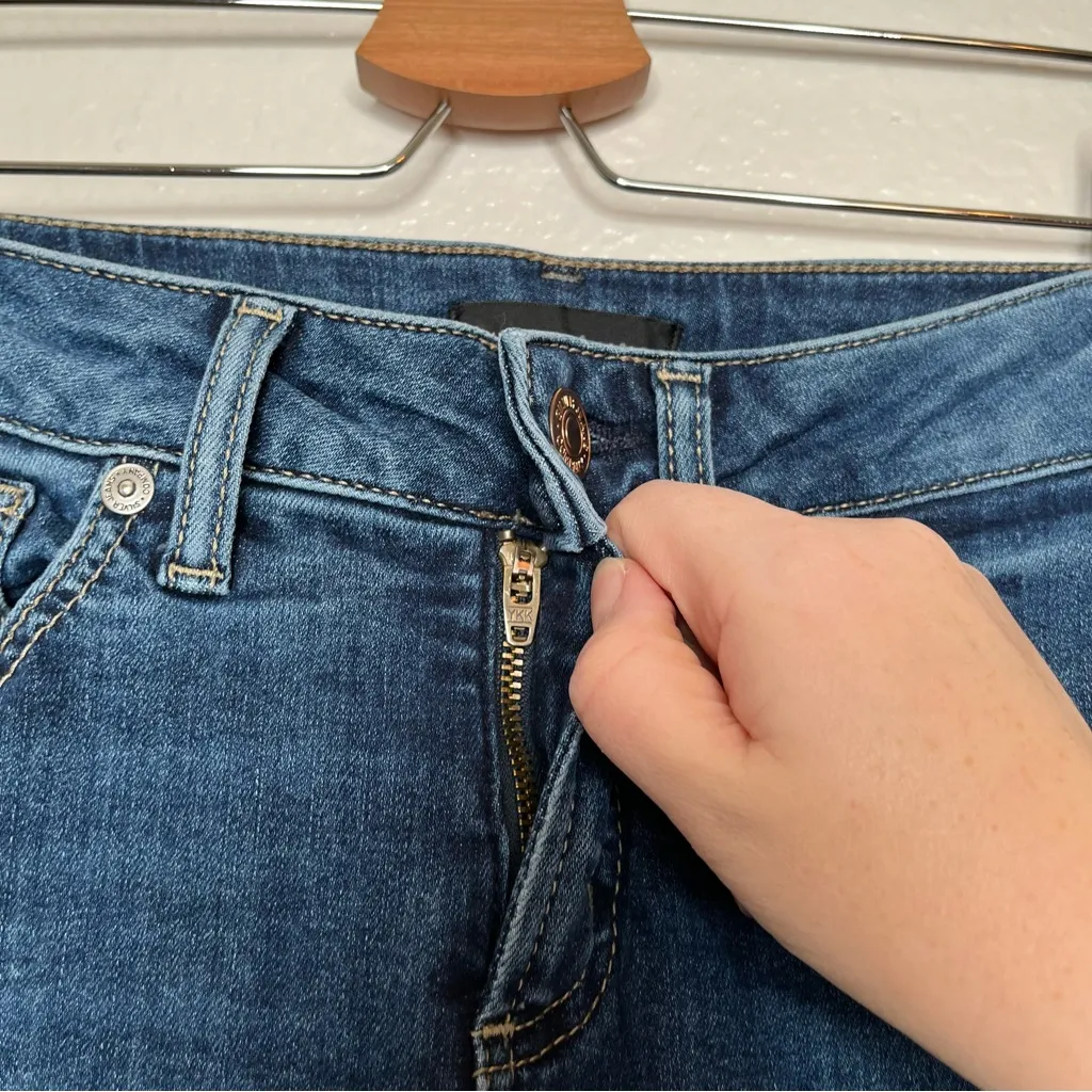 silver jeans co the Avery capri denim blue jeans size 24 country western - Image 9