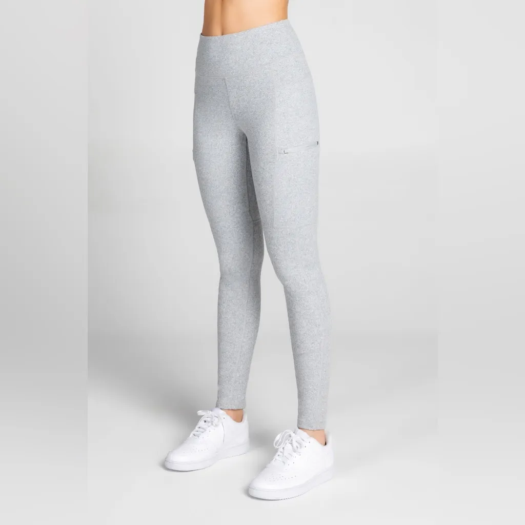 Kyodan Heathike Outdoor Leggings in Grey Mix Size Small High Rise Performance - Image 2