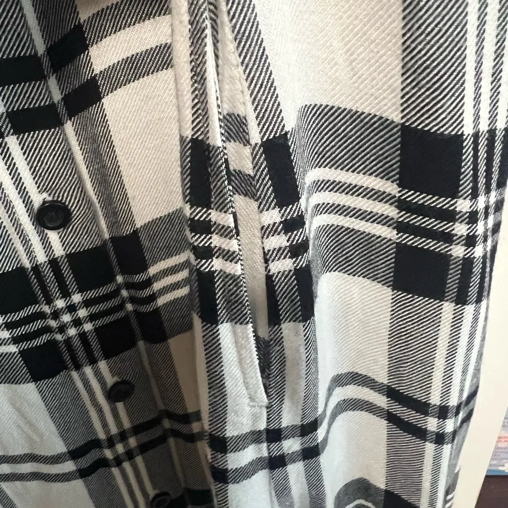 New Anthropologie Cloth and Stone Flannel Plaid Dress, Size Small, NWOT - Image 5