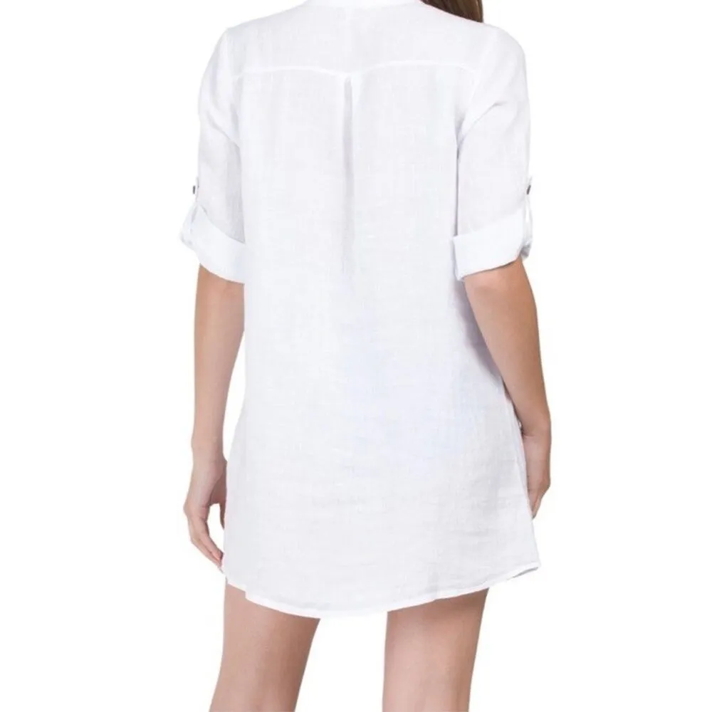 ROSEMARINE Made In Italy 100%Linen Daisy Embroidery Cover - Image 2