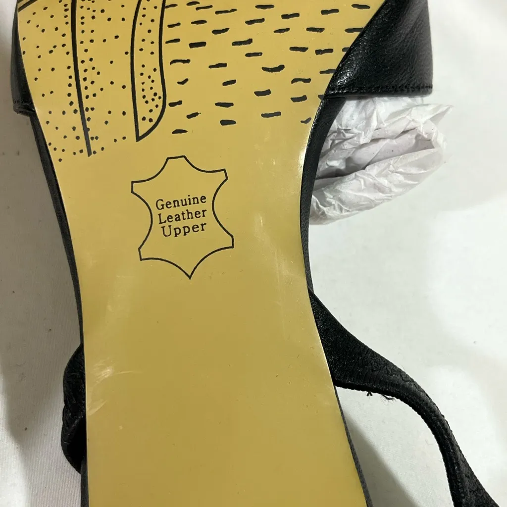 BELLA VITA LEATHER SLINGBACK SARAH KITTEN HEEL PUMP WOMENS 9W BLACK NEW IN BOX - Image 7