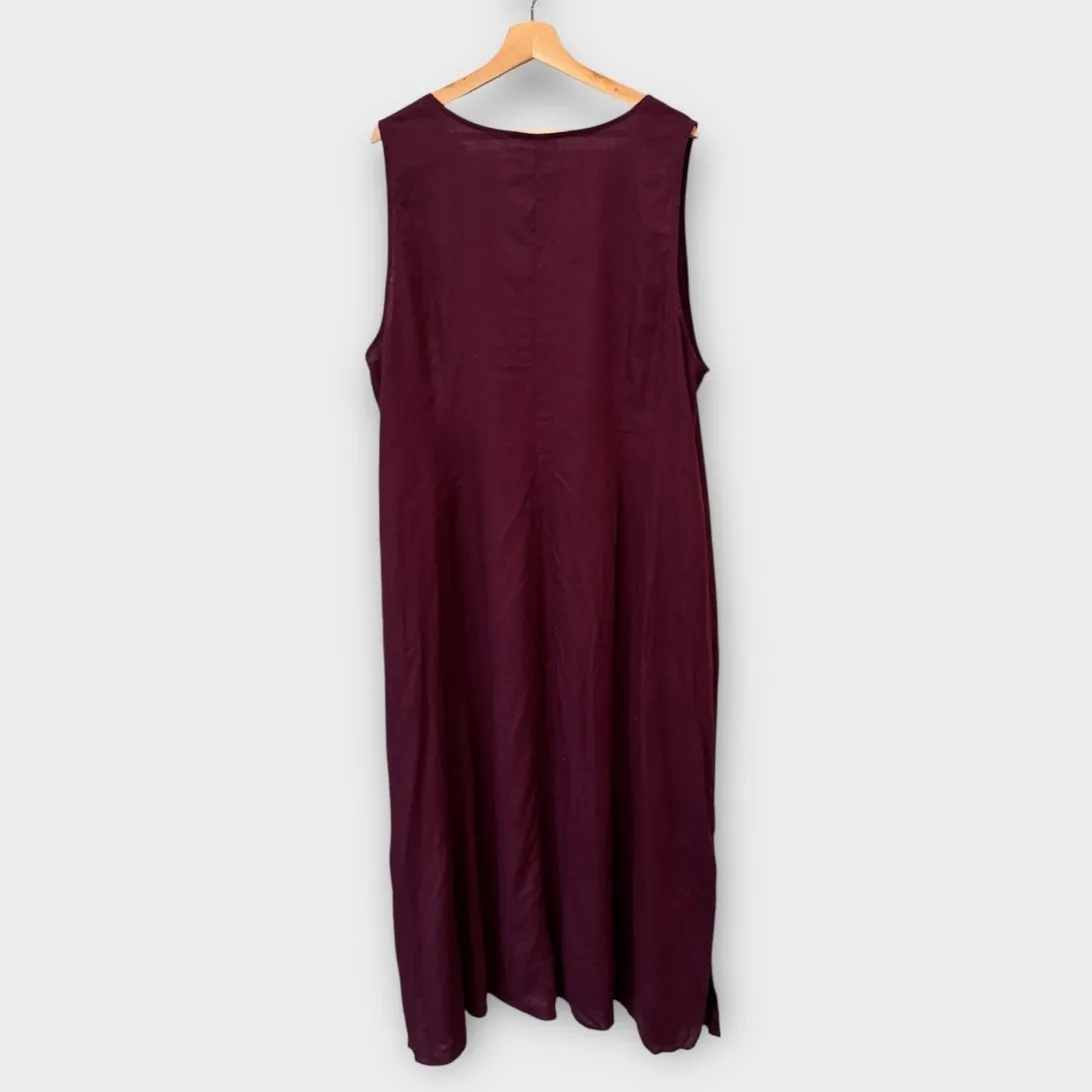 Universal Standard Islet Linen Blend Maxi Dress Size Large - Image 3