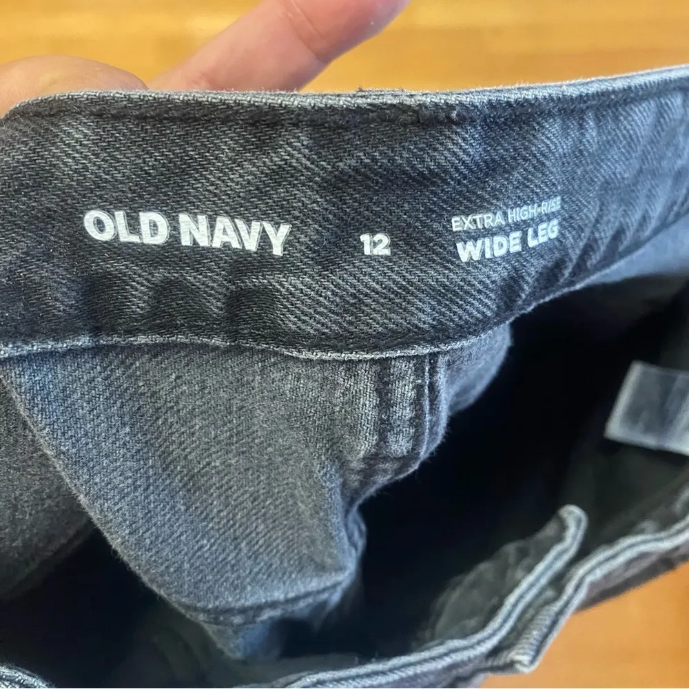 Old Navy Extra High Rise Wide Leg Preppy Baggy Quiet Luxury Coastal Jeans 12 - Image 5