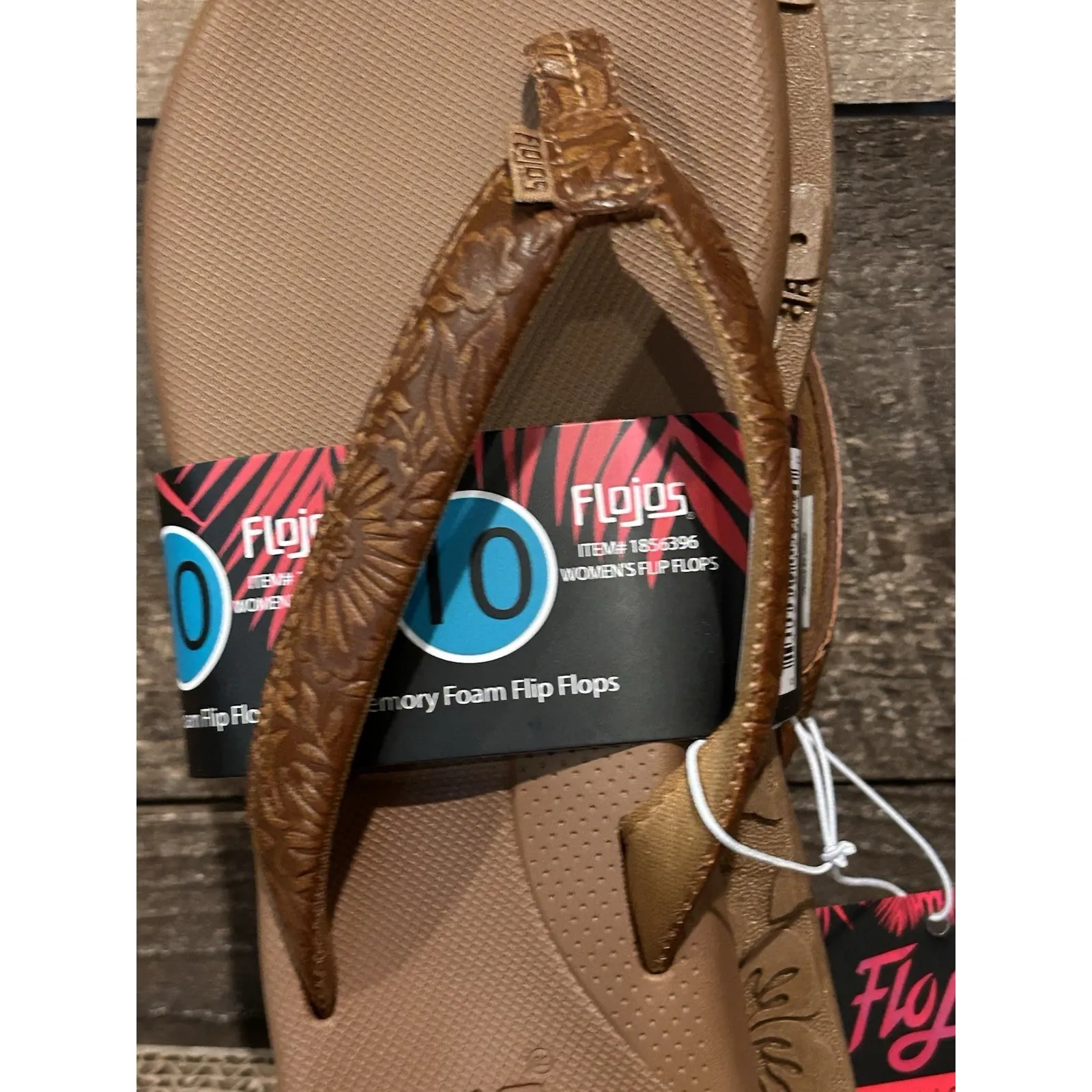 Flojos Ladies Rosita‎ Flip Flops Sandals Thongs, Beige Size 10 - Image 2